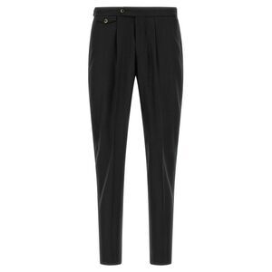 PT Torino Black Virgin Wool Dress Men's Pants